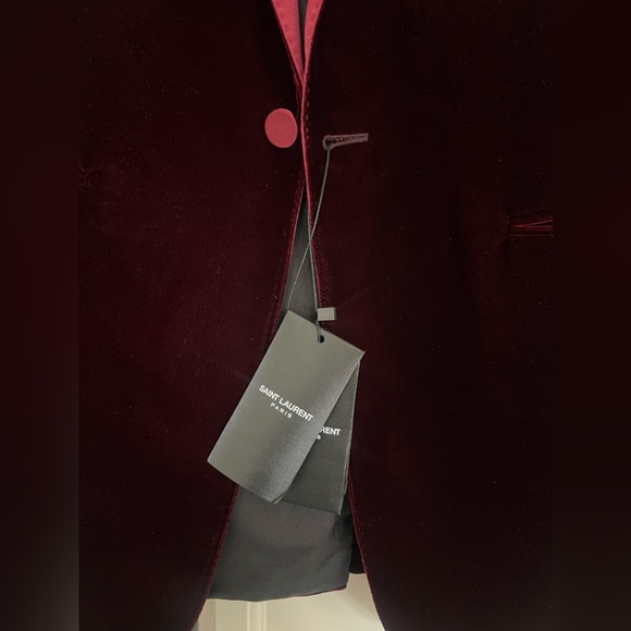 Saint Laurent Paris HEDI SLIMANE Velvet Tuxedo Brand New Size 48 - Picture 3 of 5